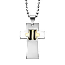 Hdx Steel Mother and Son Cross Jewelry Pendant